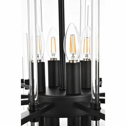Foyer Living Dining Room Kitchen Island Sputnik Glass Chandelier 8 Light Fixture - Picture 7 of 9