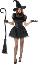 Women`s Wicked Witch Costume Ladies Sexy Witch Halloween Costume S - 3XL