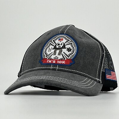 TK s 10K Run Firefighter Hat - Love The Job - SnapBack Baseball Cap EUC
