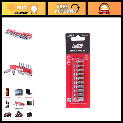 5-Point Tamper-Proof Security Bits Set, Torx Plus IPR, S2 Steel, 10-Piece, 25mm