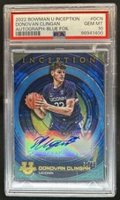 2022 Bowman University Inception Donovan Clingan Auto Blue Foil #/99 PSA 10