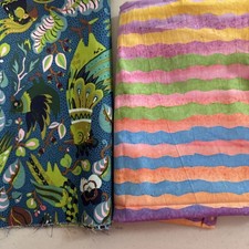 Fabric 100 Cotton Pieces Total 1 Yard Quilt Shop Quality