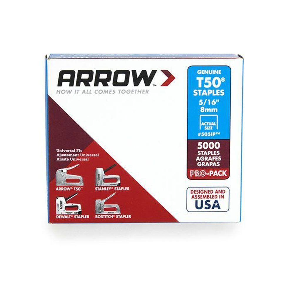 Arrow T50 Staples 8mm (5/16in) Bulk Pack 5000 - Image 4