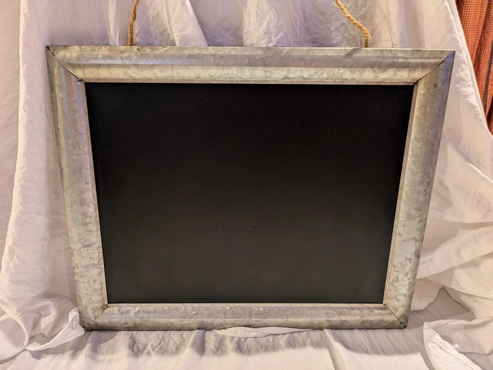 Chalkboard 16” x 13” Non-Magnetic Metal Frame & Mounts , Liquid Chalk & Numbers - Image 2 of 4