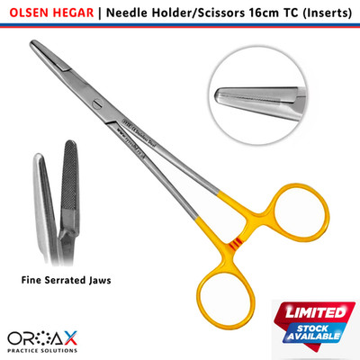 Dental T/C Olsen Hegar Suture Needle Holder Driver Surgical Cutting Scissors