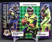 WILSON/LYNCH/METCALF 2020 Panini Mosaic GREEN PRIZM FLEA FLICKER Seattle