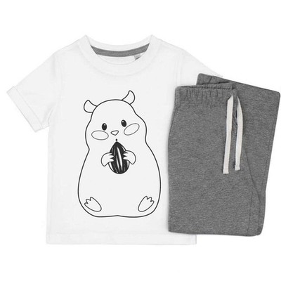 Kinder Nachtwäsche-/Pyjama-Set 'Hamster & Sonnenblumenkerne' (KP021223)