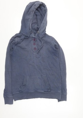 Rule The Water Damen Dark Navy Henley Hoodie Gr. M 100% Baumwolle