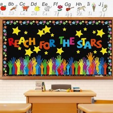 136 Pcs Back to School Bulletin Board Set Reach for The Stars Decors
