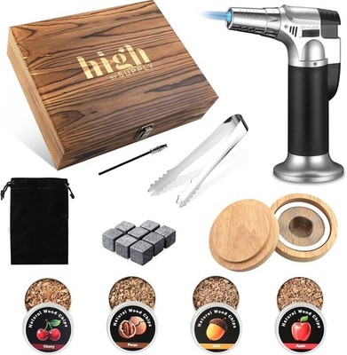 Professional Whiskey Smoker Kit - Infuse Whiskey, Cocktails, Food with Wood Smok