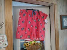 NWT True Nation Orange Cocktails Print Swim Shorts Size Men's 4XL