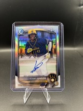 Kenny Fenelon 2025 1st Bowman Chrome AUTO REFRACTOR 299/499 Brewers Raw RC V6
