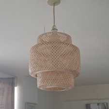 Bamboo Woven Hanging Ceiling Lamp Light Fixture E14/27/B22 Filament Bulb