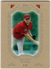 2009 TOPPS STERLING GOLD FRAMED 88 BRANDON WEBB DIAMONDBACKS **SET BREAK!** 4/5