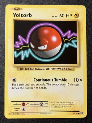 Voltorb 39/108 - 2016 Pokemon Evolutions Common Card - CLEAN NM