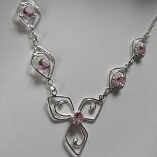 Pink Kunzite Gemstone Handmade 925 Sterling Silver Jewelry Necklace Size 18"