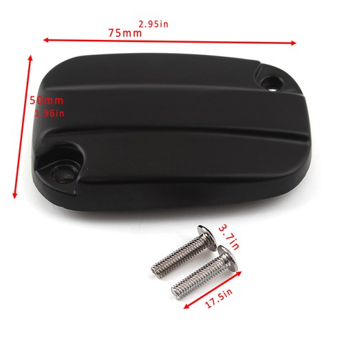 Brake Fluid Reservoir Cover Cap For Harley Touring Electra Glide Road King 06-15 - Picture 2 of 13