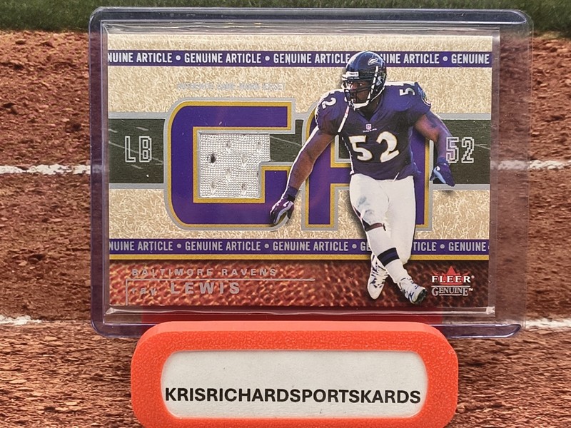 2002 Fleer Genuine - Genuine Article Ray Lewis #GA-RL 500 /500 (MEM)