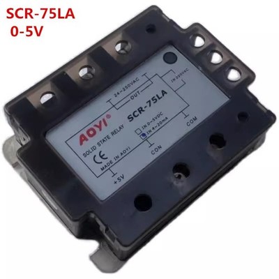 Single Phase Solid State AC Voltage Regulating Module Relay SCR-75LA 0-5V *mq