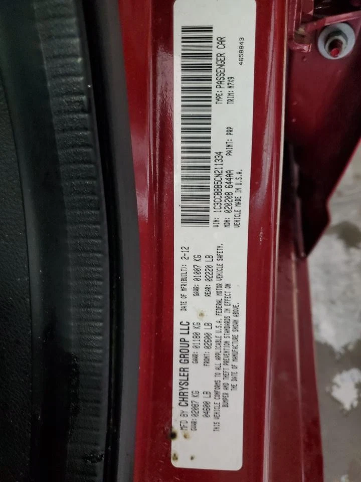 Used Deck Lid fits: 2012 Chrysler 200 Sdn Grade A Foto 2 de 4