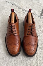Authentic Gucci Tan/Brown Leather Mens Brogue/Shoe US10.5 EU44 UK10