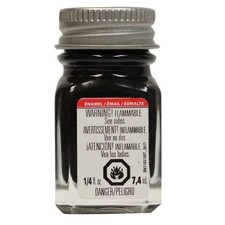 Testors Flat Black Enamel Paint 0.25 Fl Oz Pack of 1 ,