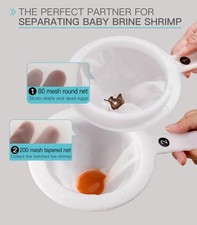 Baby Brine Shrimp Sieve 80 Mesh 200 Mesh kit for Brine Shrimp Hatchery