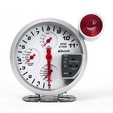 5 4in1 Tachometer Gauge Wateroil Temp Pressure 49 Color Backlit Wshift Light