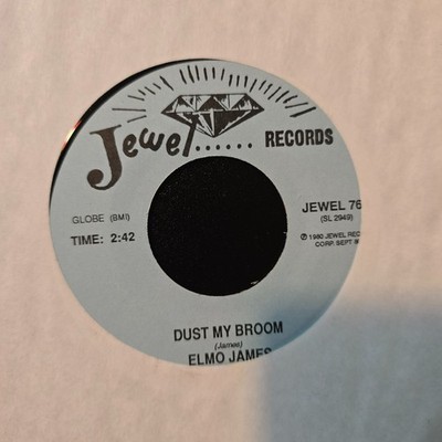 Elmo James Dust My Broom & Gotta Find My Baby Jewel Record Blues 45 reissue