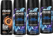 4 Pack: AXE Fine Fragrance Deodorant Body Spray 3 Blue Lavender  1 Dark Tempt
