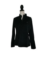 Under Armour 1/4 Zip Black Soft Shell Fitted Jacket Women  s Size Medium