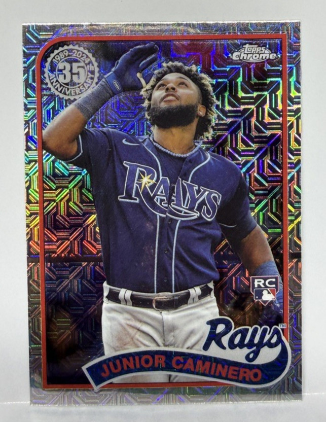 2024 Topps Series 2 Junior Caminero Rays Rookie Card Silver Pack Chrome 2T89C-63