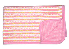 Vintage Gymboree Baby Blanket 1998 Summer Citrus Pink Polka Dot Lemon Lime