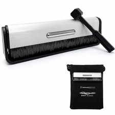 Anti-Static Carbon Fibre Turntable Vinyl Record Cleaning Brush & Stylus Brush