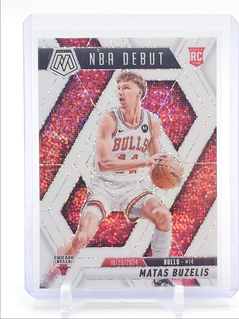 MATAS BUZELIS 2024-25 MOSAIC NBA DEBUT ROOKIE WHITE SPARKLE PRIZM RC Q5300