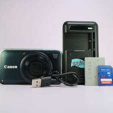 Canon Digital Camera PowerShot SX210 IS 14.1MP Black Tested Full Working Set