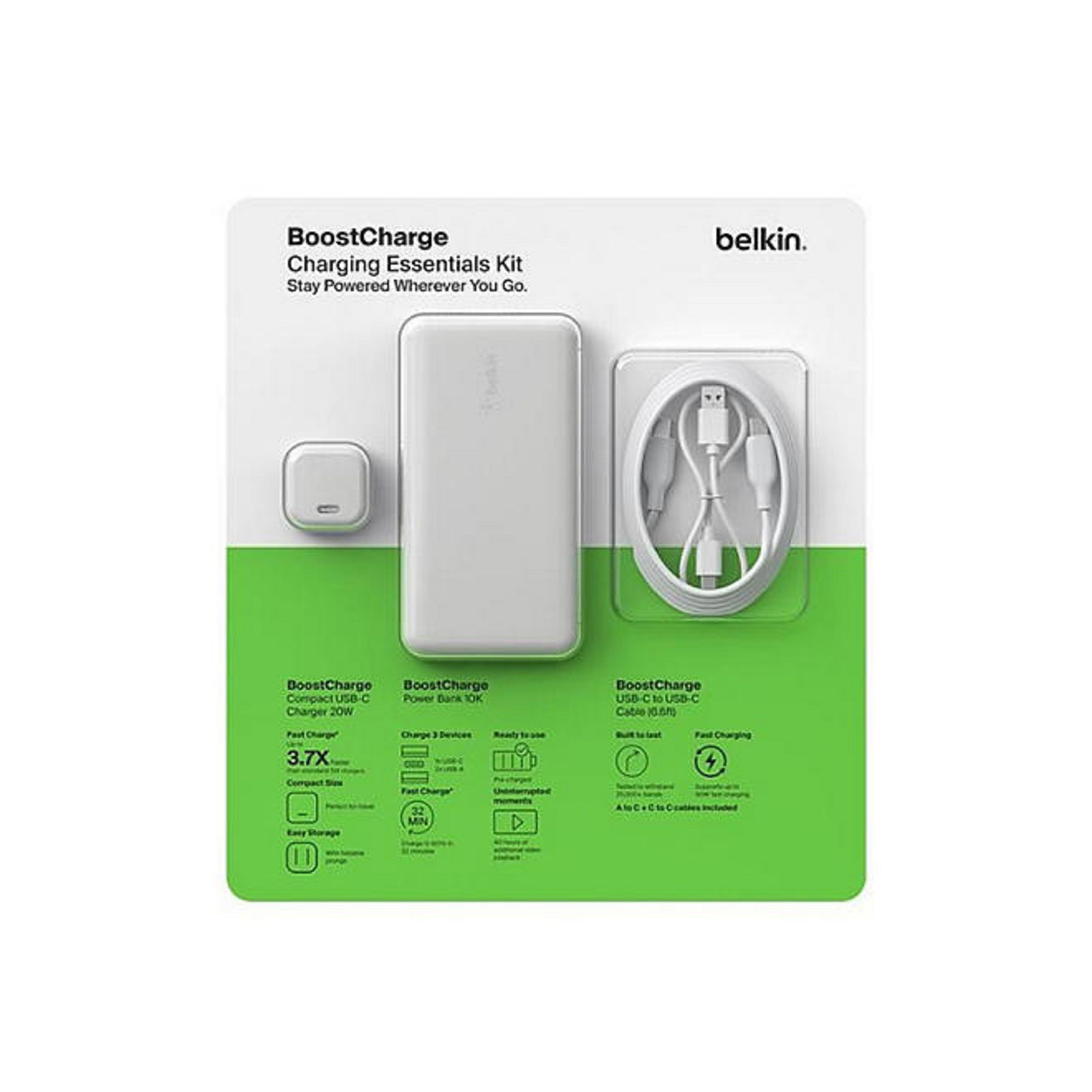 Belkin Boost Charge 20W Wall Charger with 10k Powerbank Bundle
