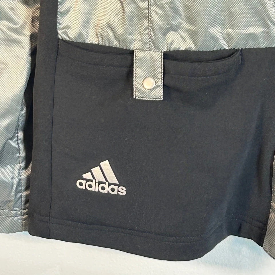 Легкая куртка для гольфа Adidas ClimaProof женская размер L серая черная на молнии спереди - Изображение 4 из 4