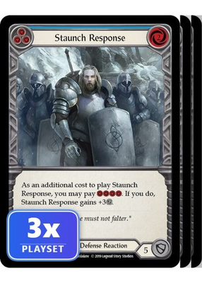 #ad Staunch Response Blue WTR053 Welcome to Rathe Flesh amp; Blood Card Playset of 3 $13.53