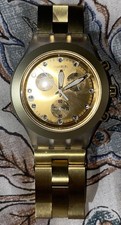 Swatch Irony Diaphane Gold Swiss Watch Unisex 42 Mm Case