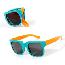Just a Shade Smaller Eyewear Blue Frame/Black Temples Woof Sunglasses for Kids