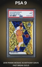 2019-20 Panini Mosaic - Anthony Davis #18 Fast Break Gold Prizm /10