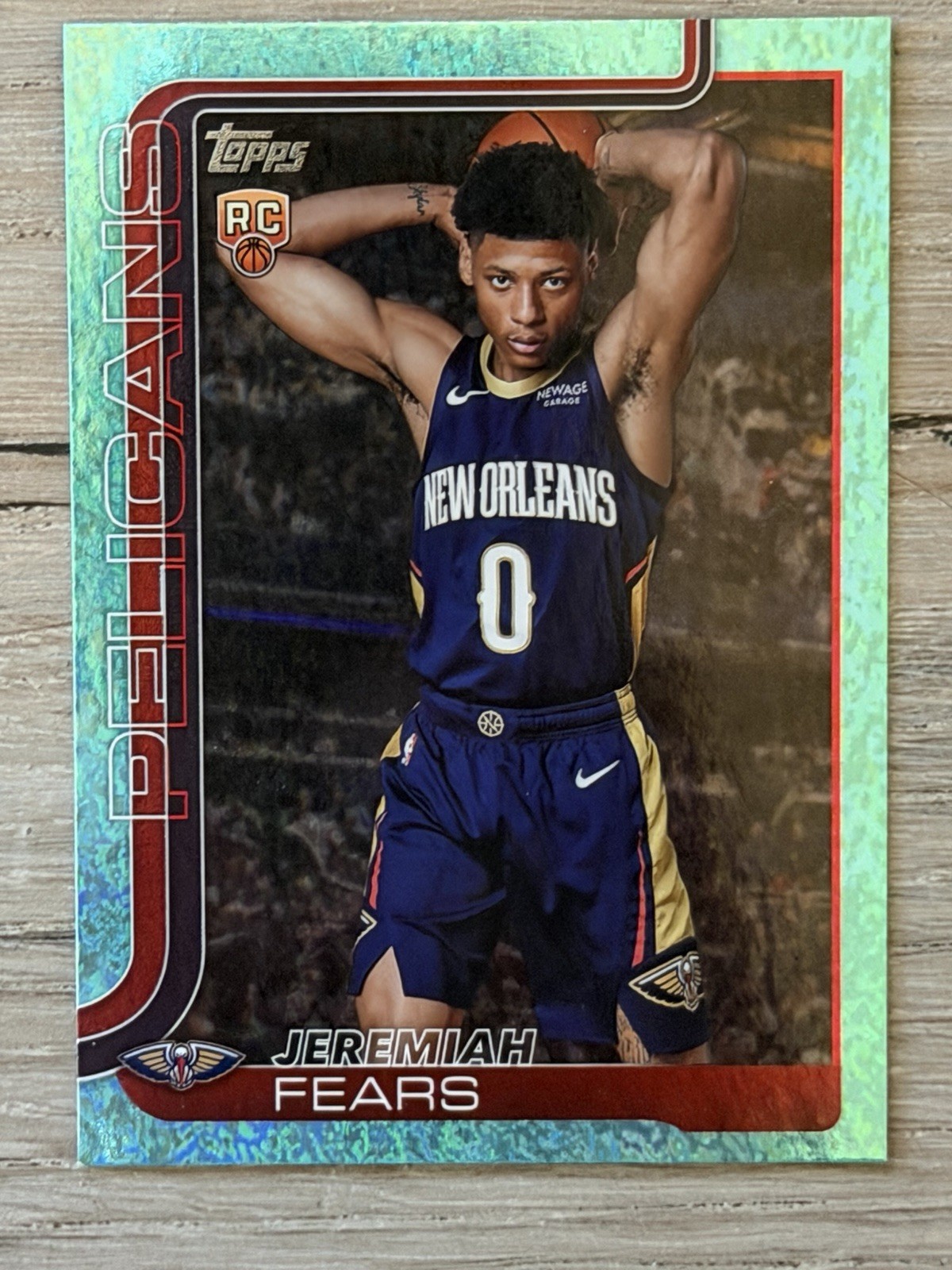 2025-26 Topps Basketball Jeremiah Fears #207 Aqua Holo Foil RC