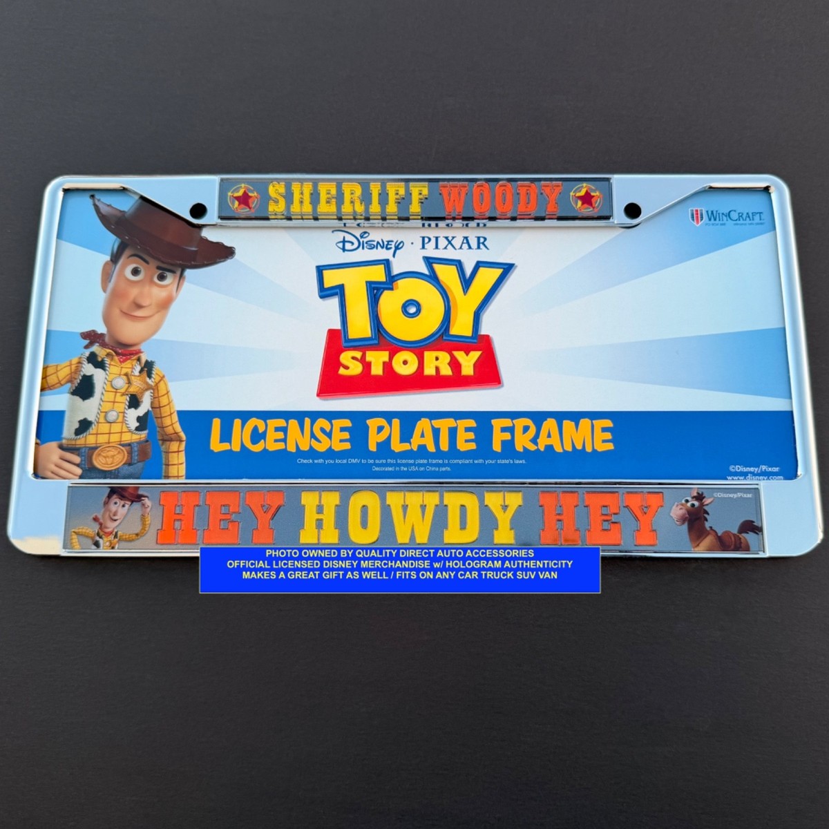 Toy Story METAL License Plate Frame Disney Sheriff Woody Best Gift