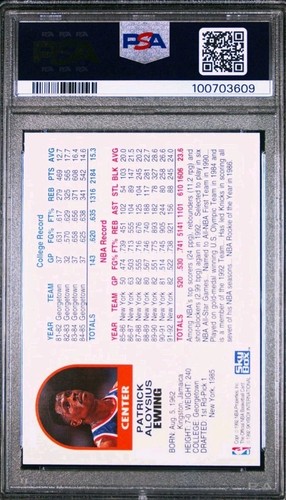 🔥🏟1992 HOOPS PROTOTYPES PATRICK EWING KNICKS HOF PSA 10🔥⚾️ - Picture 2 of 2