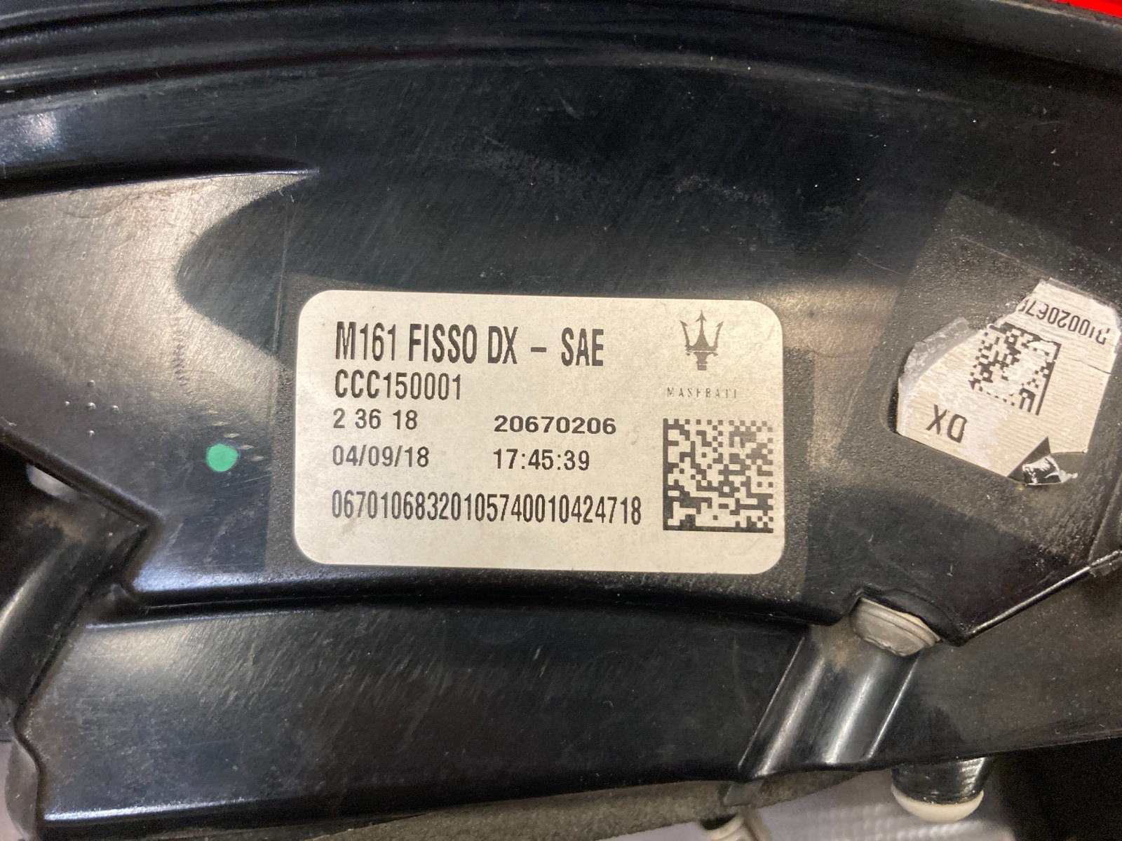 OEM Maserati Right Hand Outer Tail Light, Levante Trofeo, 670106832