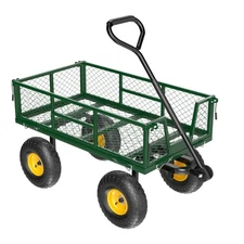 Folding Utility Wagon with Removable Sides and 10in All Terrain Wheels