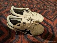 Asics GEL-PTG Leather Sneakers White/Black 24.5cm Used Excellent Condition