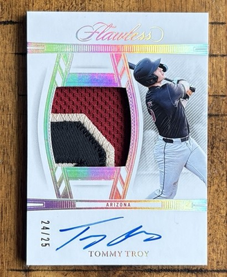 #ad #ad 2024 Panini Flawless Tommy Troy Three Color Patch Auto 25 #DPA TT Diamondbacks $50.00