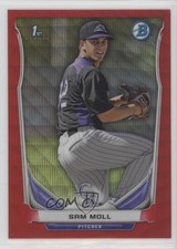 2014 Bowman Prospects Chrome Red Wave Refractor 11/25 Sam Moll #BCP39 0f6